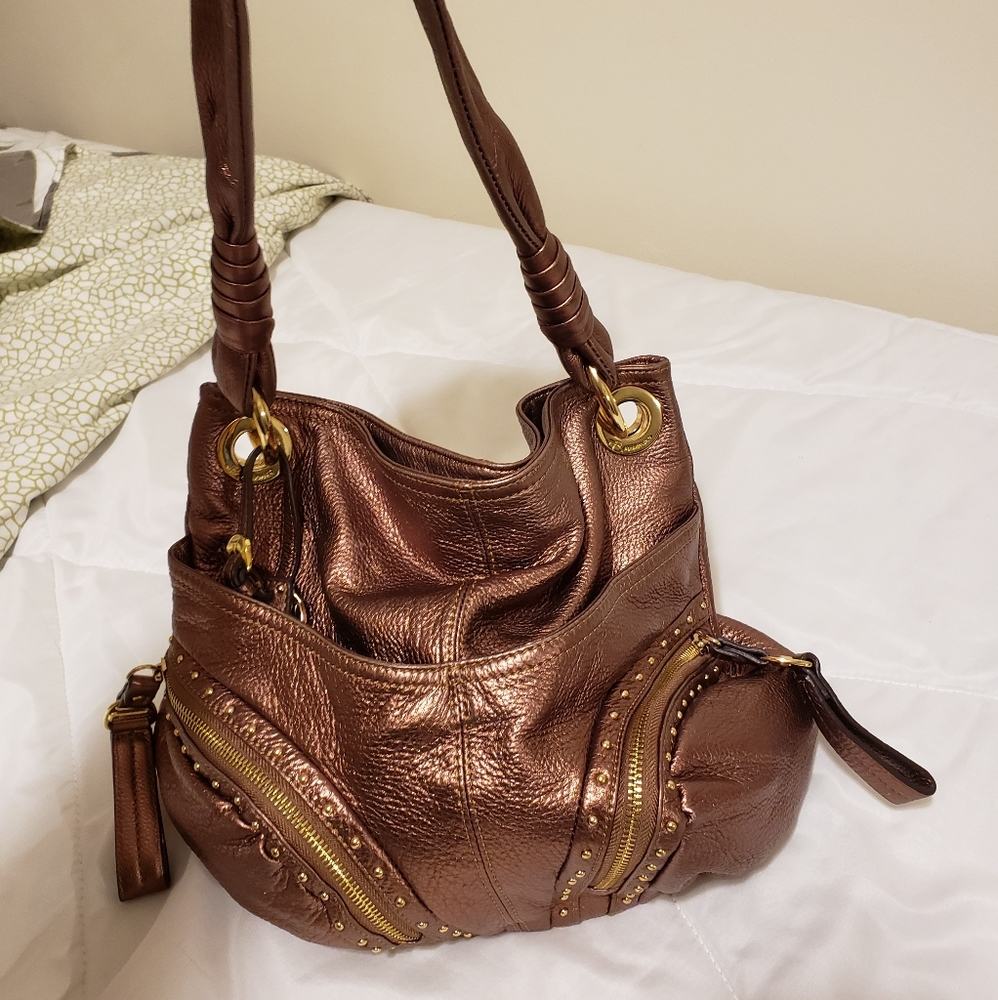 B. MAKOWSKY Copper/Brown Hobo Purse